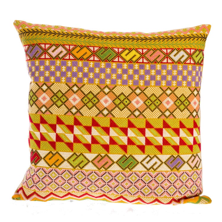 Buy Syrian Cushions in UK at Beshlie for the best home range. This beautiful cushion with a mustard pattern will compliment your home. Buy fair trade.