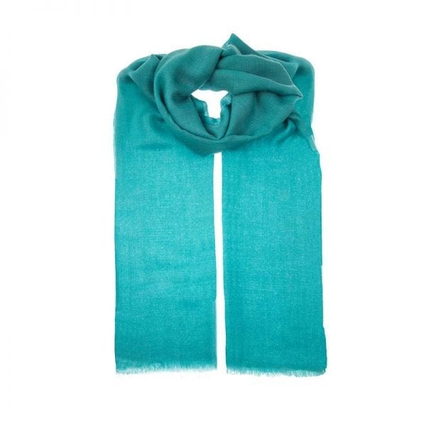 Beautiful arcadia Cashmere deep turquoise shawl. Hand woven and dyed, these scarfs are one of a kind, made fair trade and with love from Beshlie McKelvie.