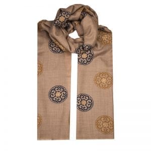Spring Equinox mandala scarf - hand block printed scarf - buy fair trade from Beshlie McKelvie