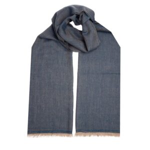 Exquisite unisex cashmere scarf in slate grey colour. Made from the finest hand-woven and hand spun Cashmere in the Kashmir Valley.