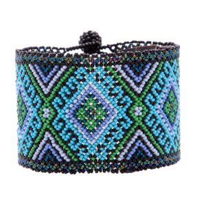 Marina Dicha: Embrace the Ocean's Joy with Huichol Handcrafted Bracelet